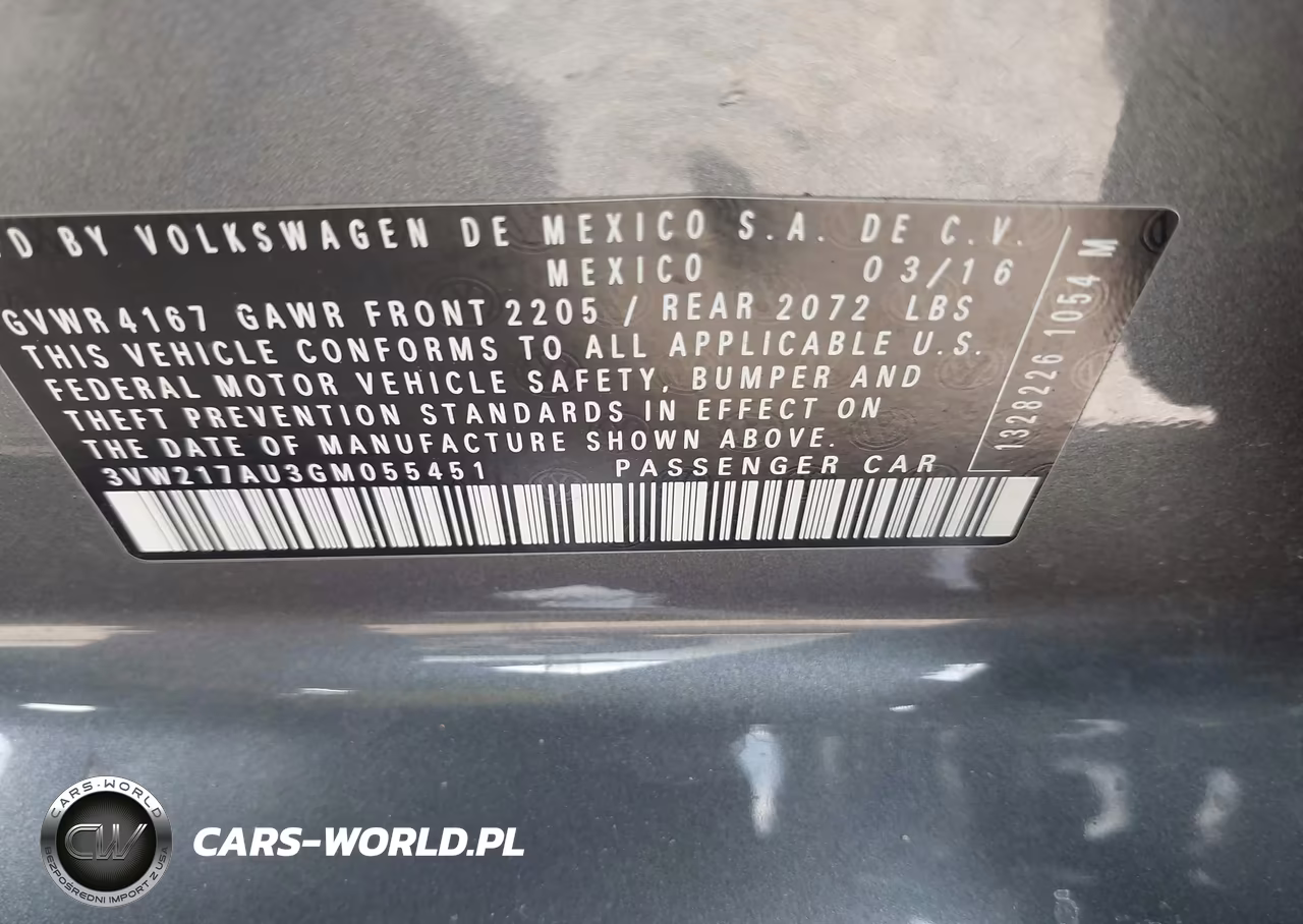 2016 Volkswagen Golf Tsi S 4-Door VIN:3VW217AU3GM055451 - 9