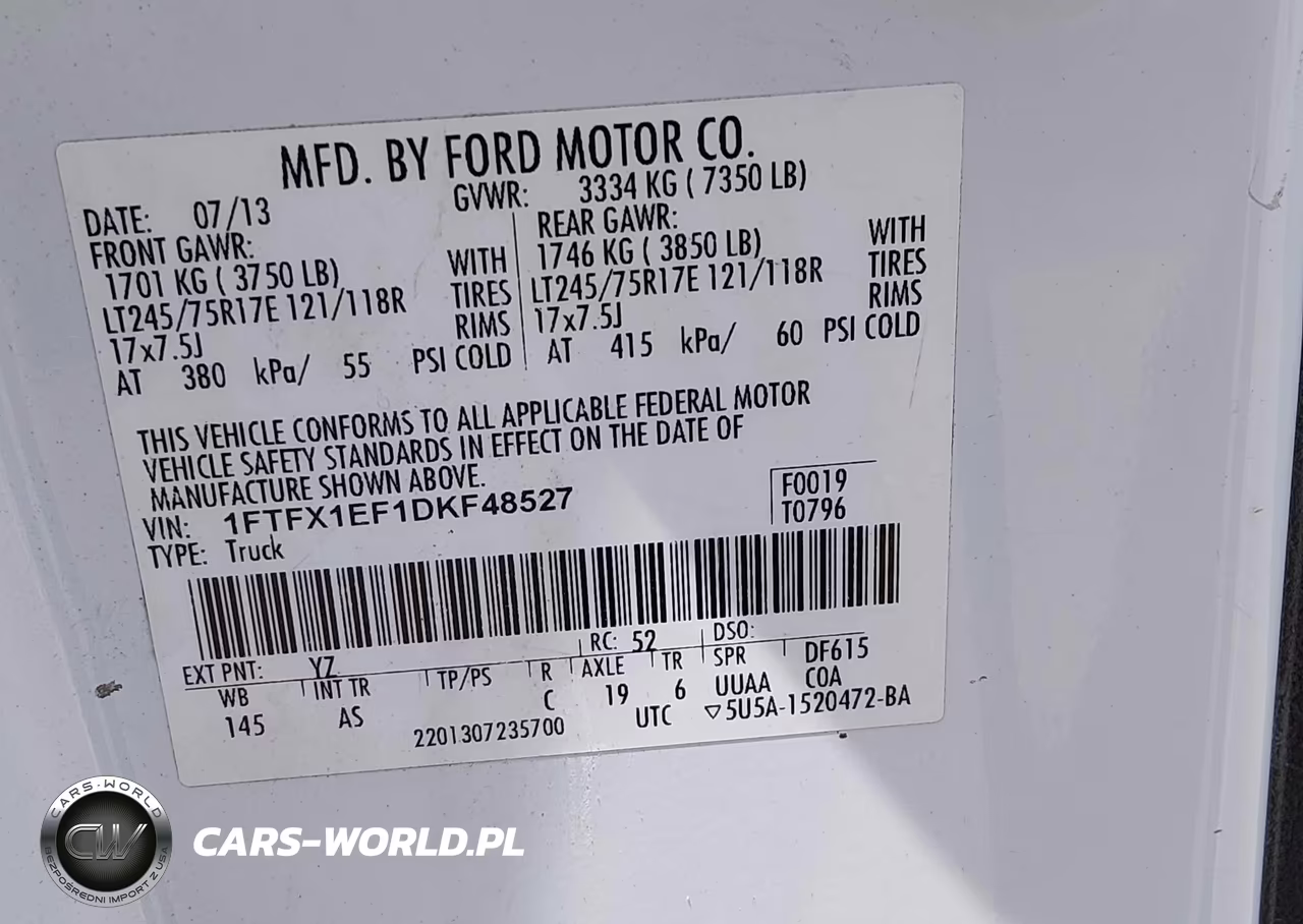 2013 Ford F-150 Xl VIN:1FTFX1EF1DKF48527 - 9