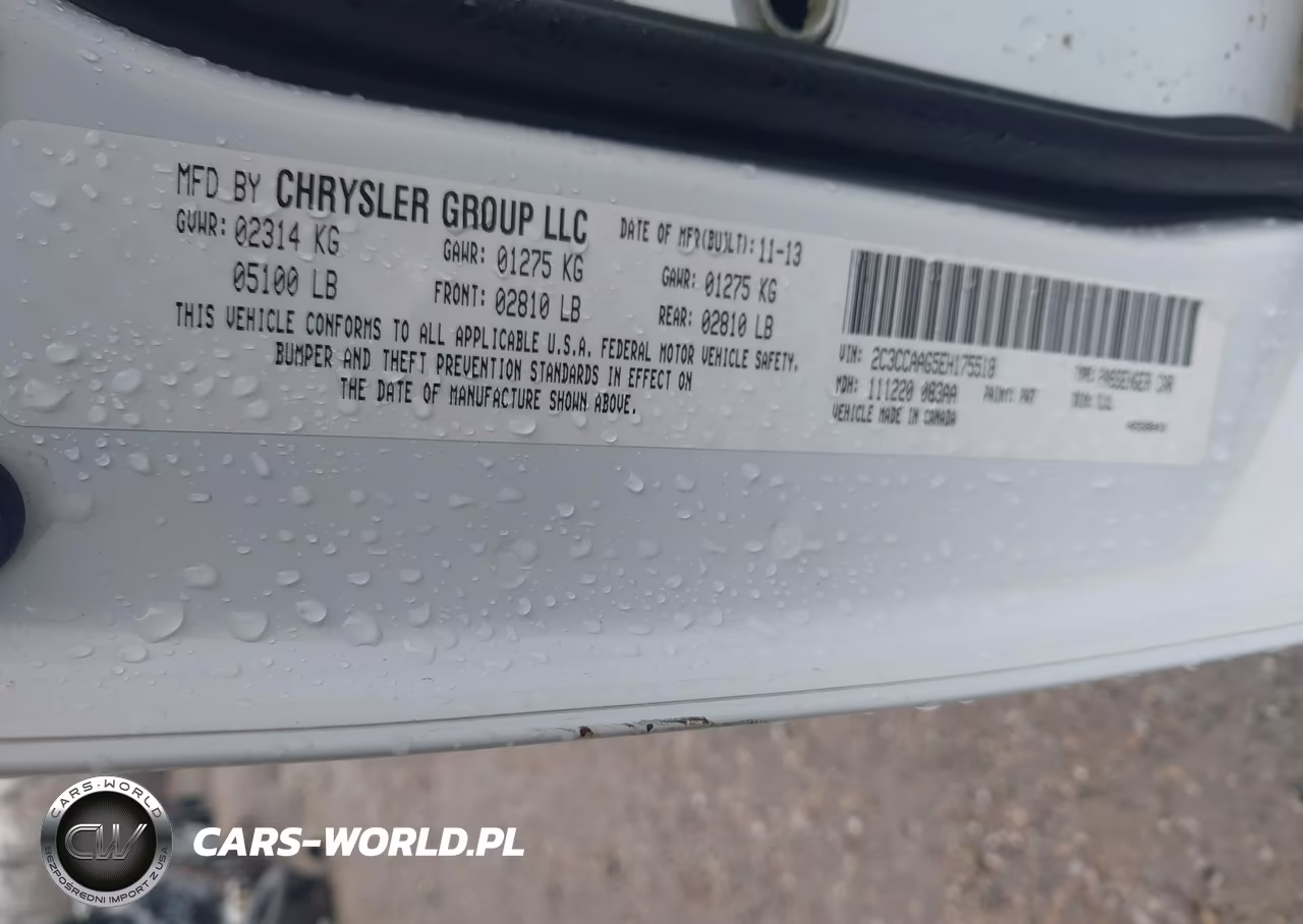 2014 Chrysler 300 VIN:2C3CCAAG5EH175518 - 9