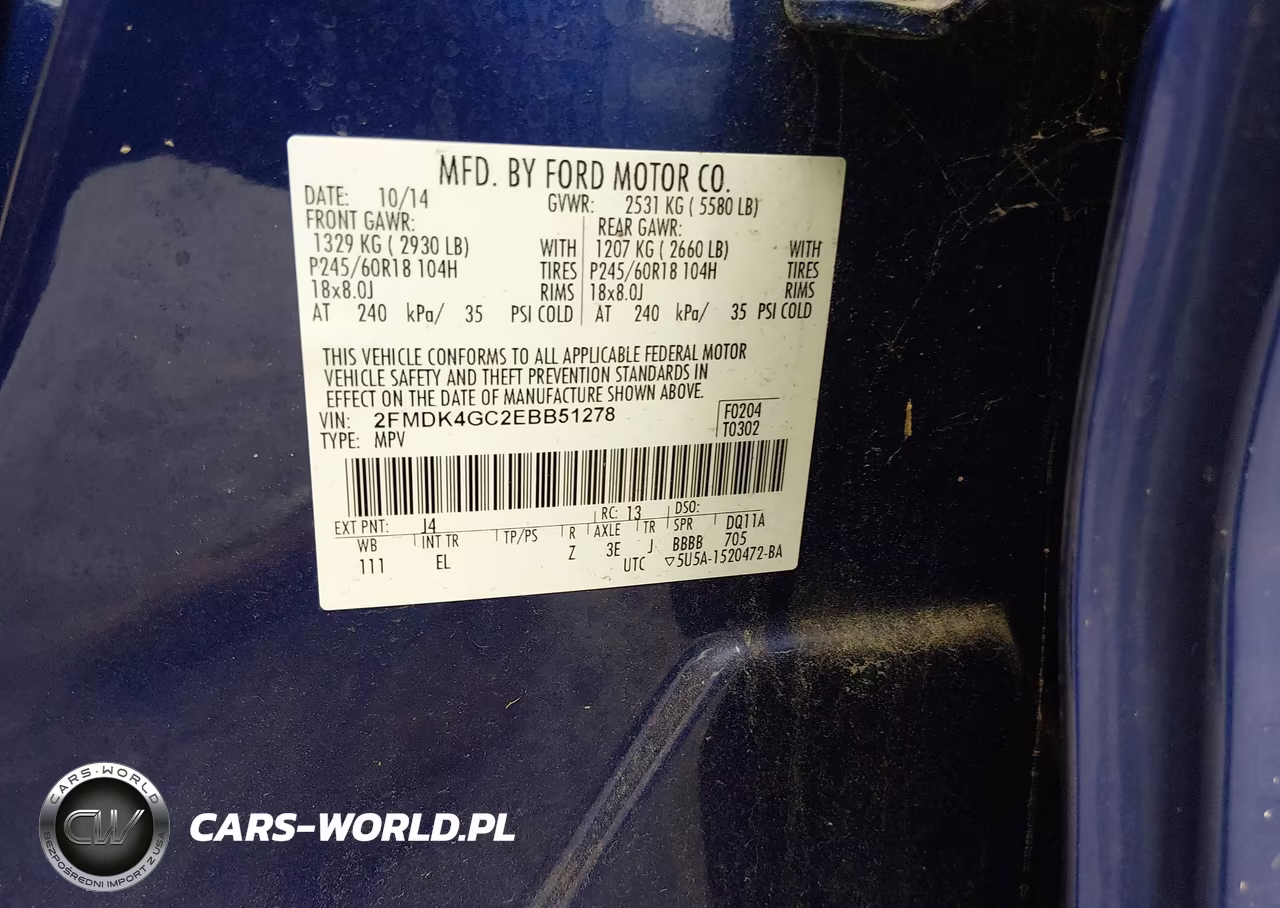 2014 Ford Edge Se VIN:2FMDK4GC2EBB51278 - 9