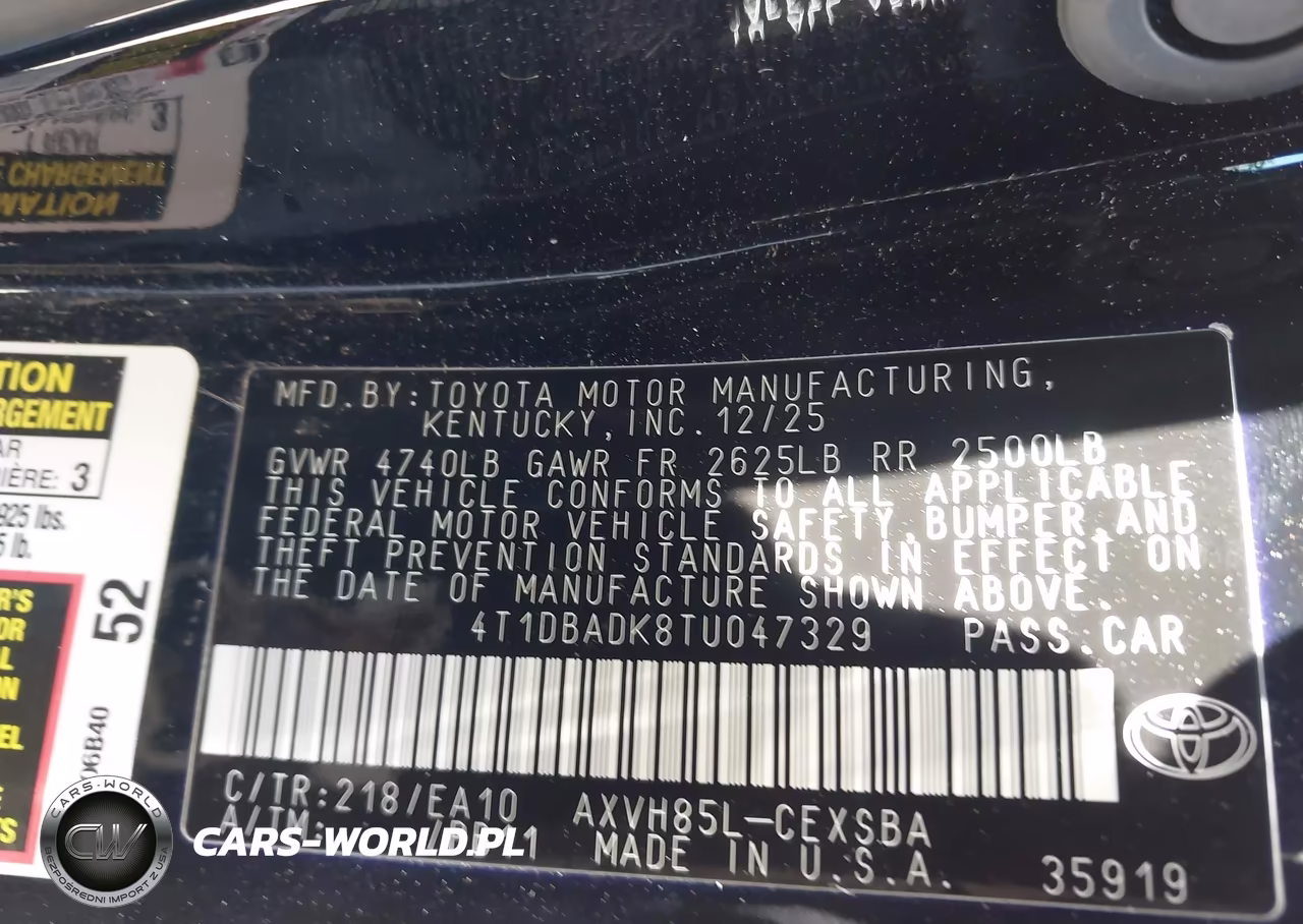 2026 Toyota Camry Se VIN:4T1DBADK8TU047329 - 9