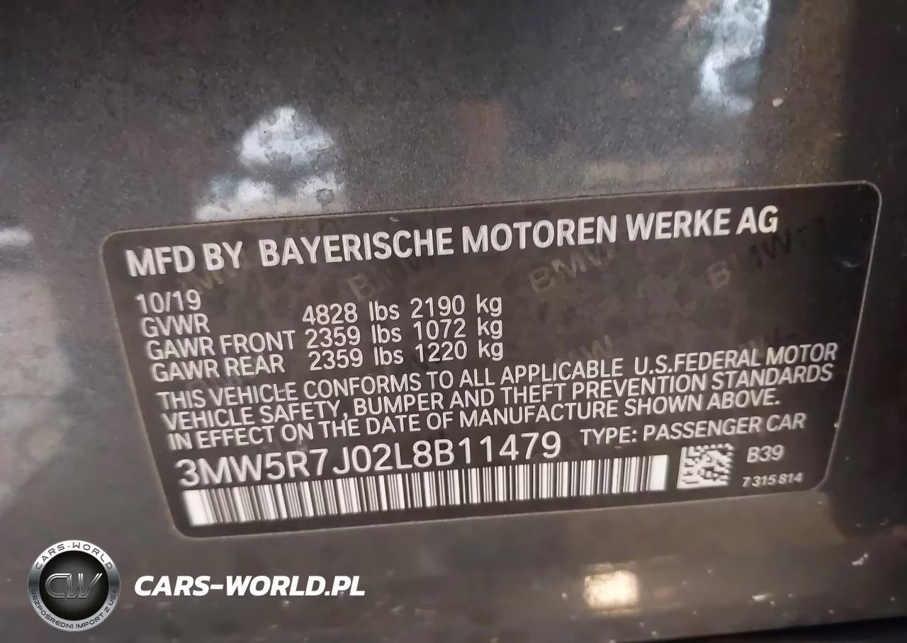2020 BMW 330I xDrive VIN:3MW5R7J02L8B11479 - 9