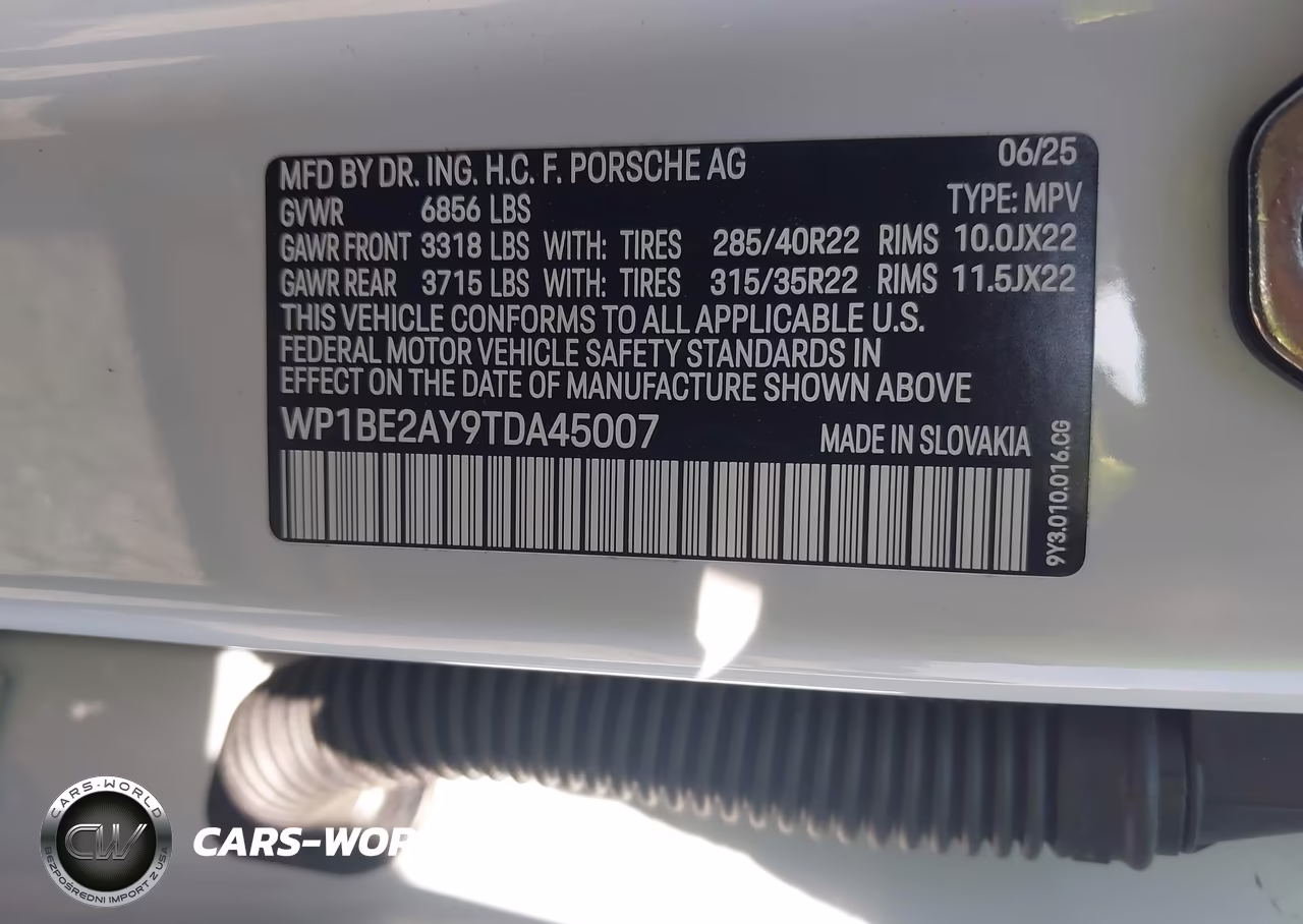 2026 Porsche Cayenne E-Hybrid Coupe VIN:WP1BE2AY9TDA45007 - 9
