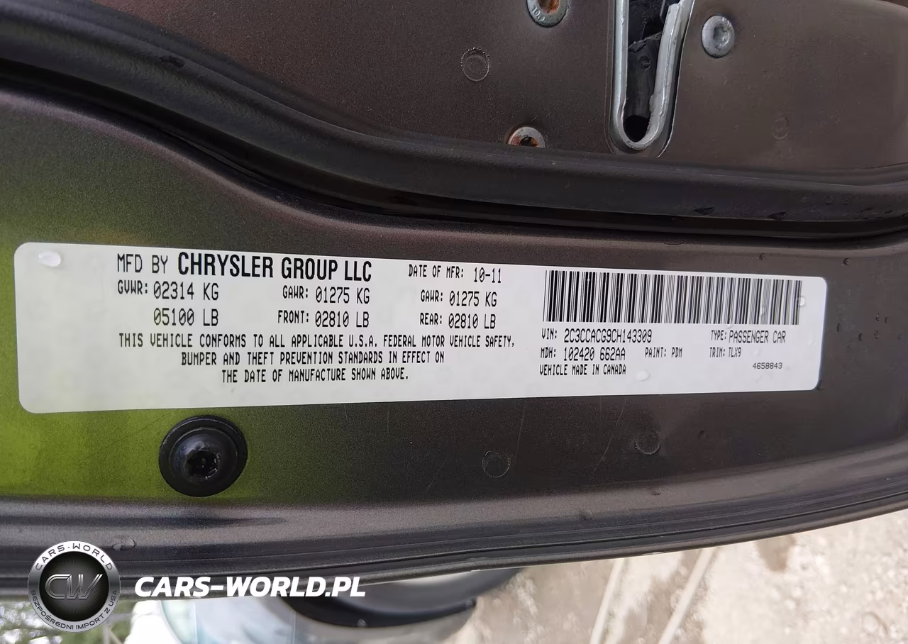 2012 Chrysler 300 Limited VIN:2C3CCACG9CH143309 - 9