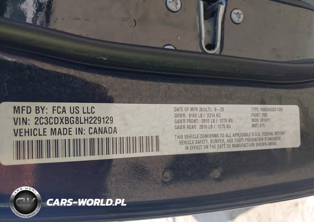 2020 Dodge Charger Sxt Rwd VIN:2C3CDXBG8LH229129 - 9