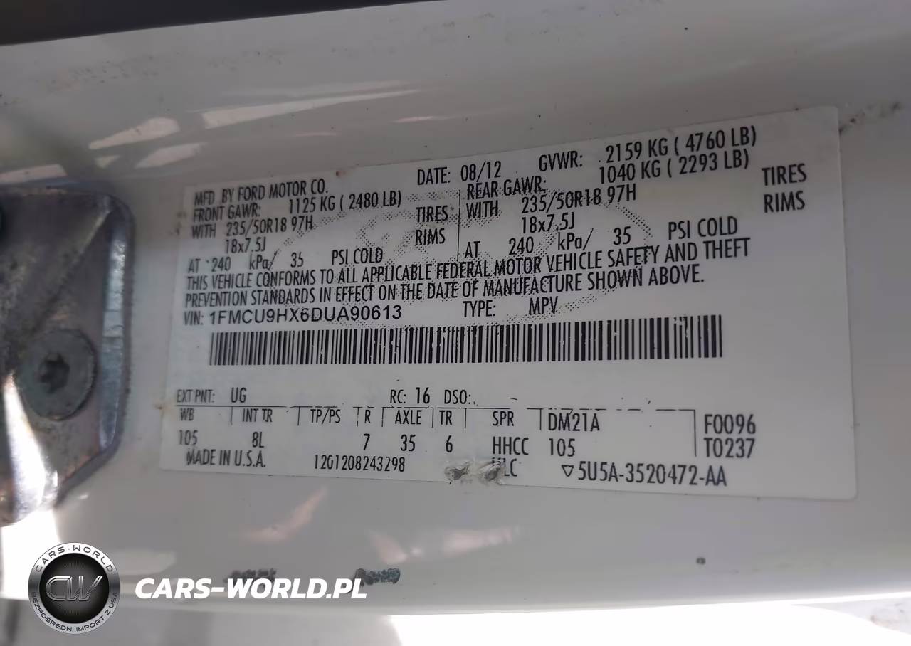 2013 Ford Escape Sel VIN:1FMCU9HX6DUA90613 - 9