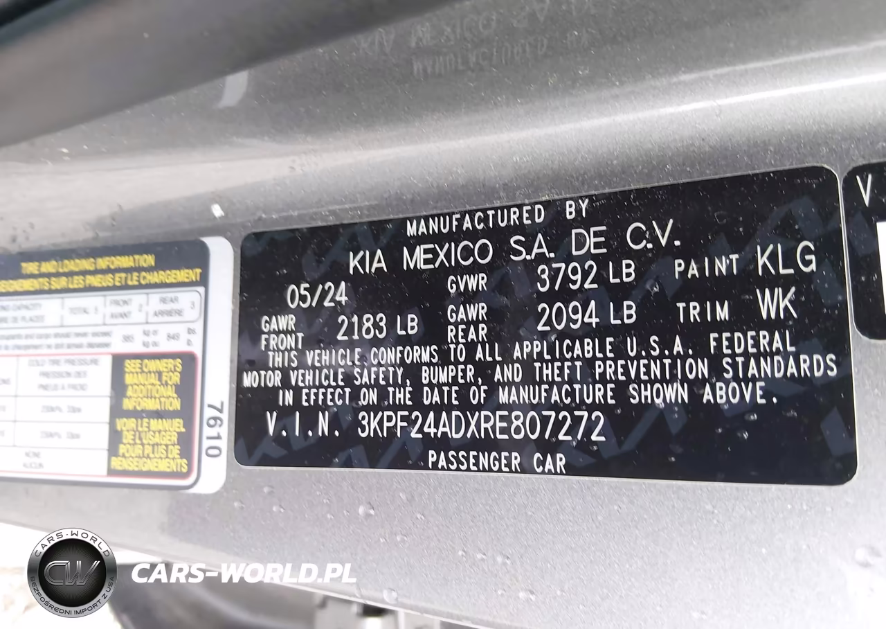 2024 Kia Forte Lxs VIN:3KPF24ADXRE807272 - 9