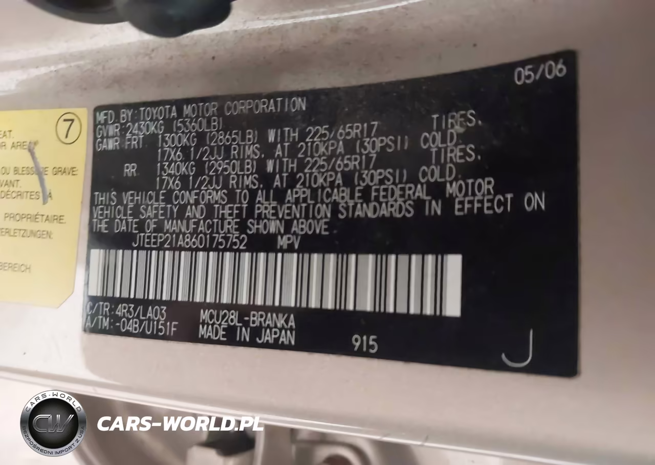 2006 Toyota Highlander Limited V6 VIN:JTEEP21A860175752 - 9