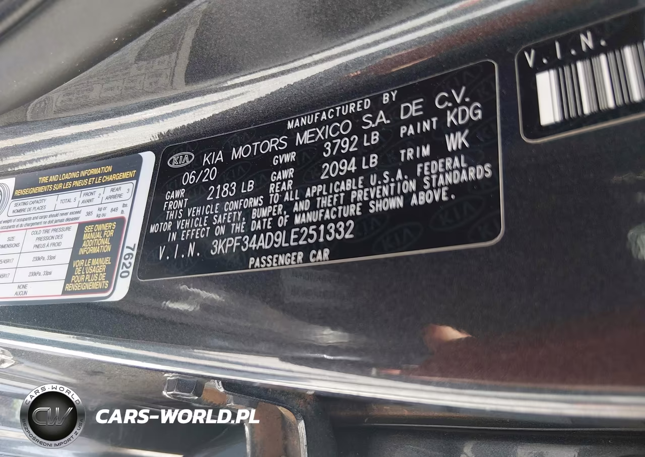 2020 Kia Forte Gt-Line VIN:3KPF34AD9LE251332 - 9