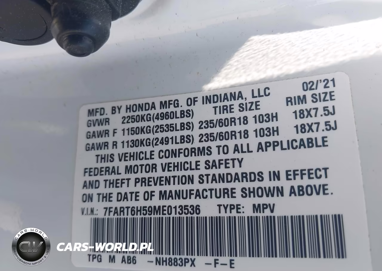 2021 Honda Cr-V Hybrid Ex VIN:7FART6H59ME013536 - 9