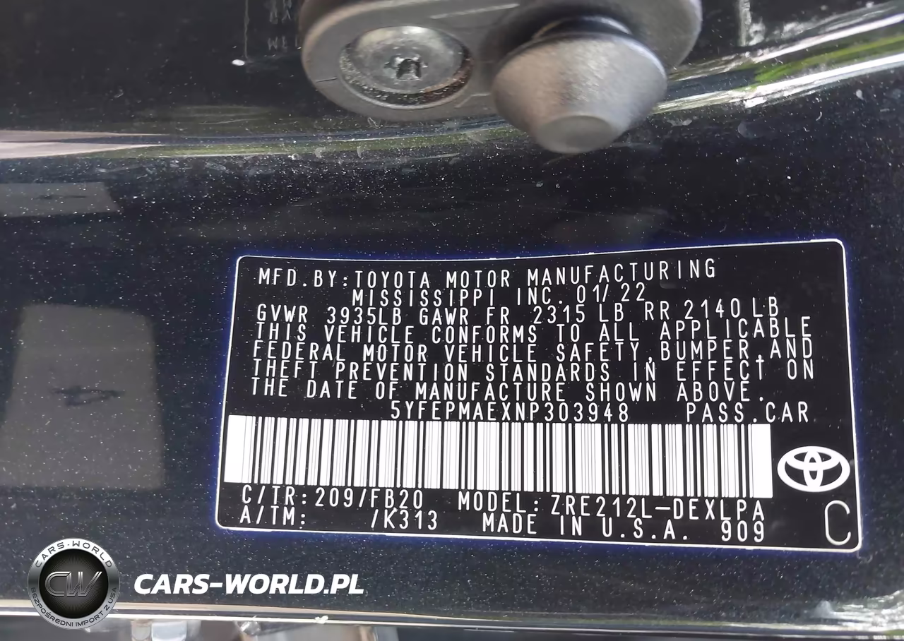 2022 Toyota Corolla Le VIN:5YFEPMAEXNP303948 - 9