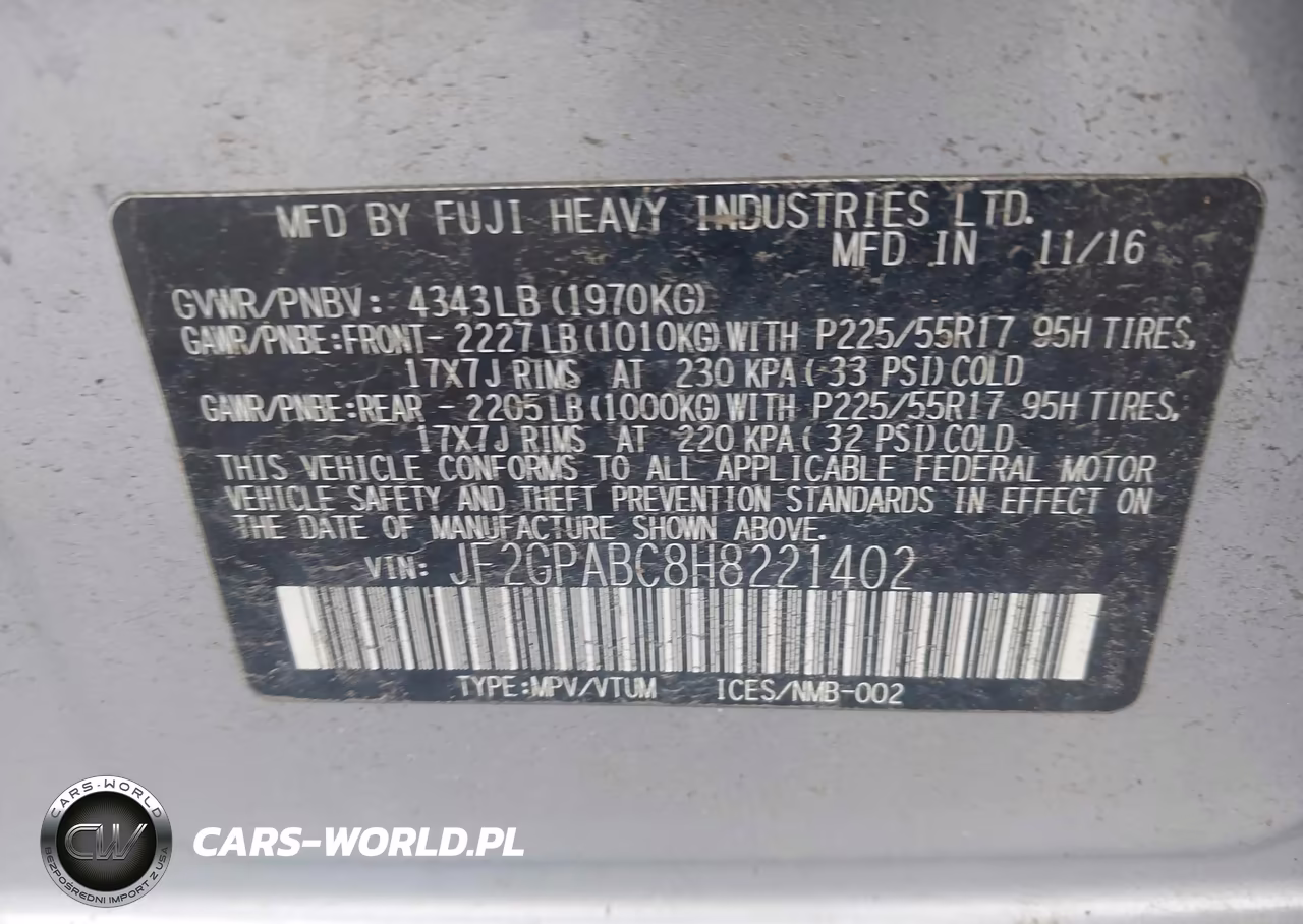 2017 Subaru Crosstrek 2.0I Premium VIN:JF2GPABC8H8221402 - 9