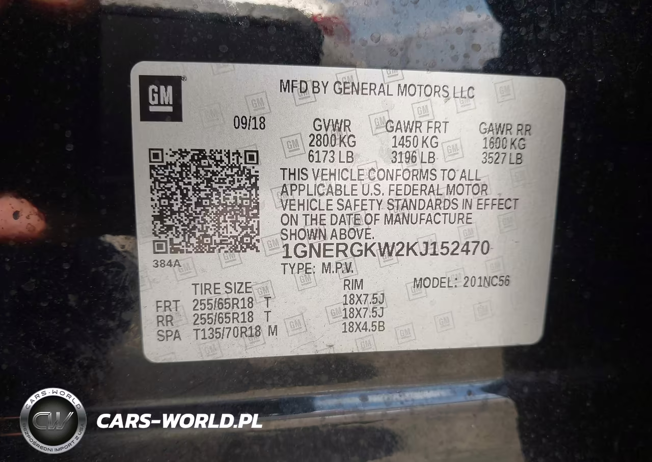 2019 Chevrolet Traverse 1Lt VIN:1GNERGKW2KJ152470 - 9
