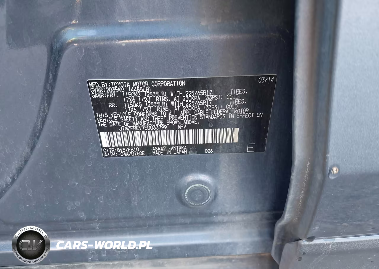 2014 Toyota Rav4 Le VIN:JTMZFREV7ED033799 - 9