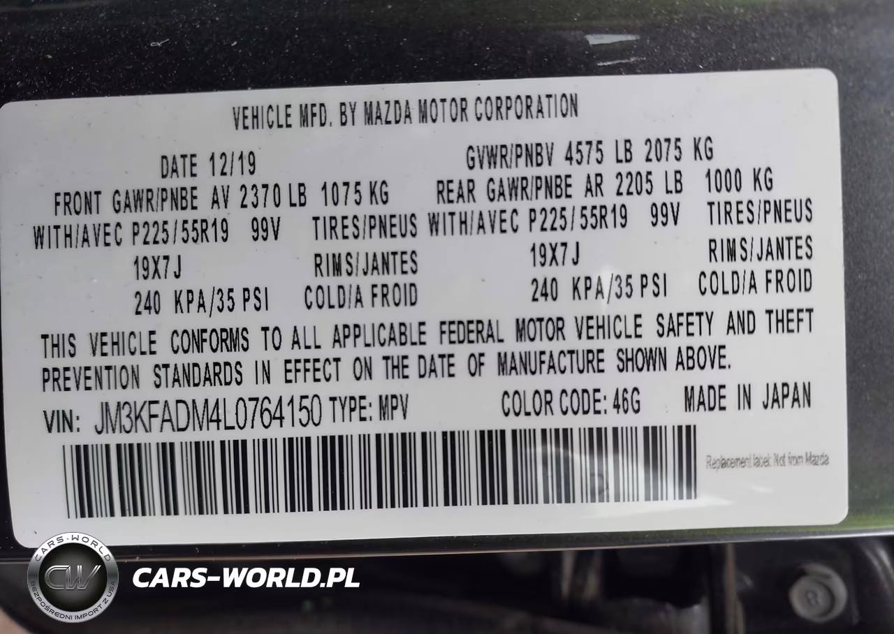 2020 Mazda Cx-5 Grand Touring VIN:JM3KFADM4L0764150 - 9