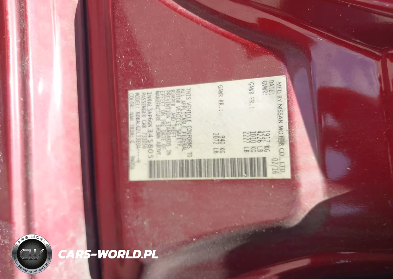 2016 Nissan Altima 2.5 S VIN:1N4AL3AP6GN345805 - 9