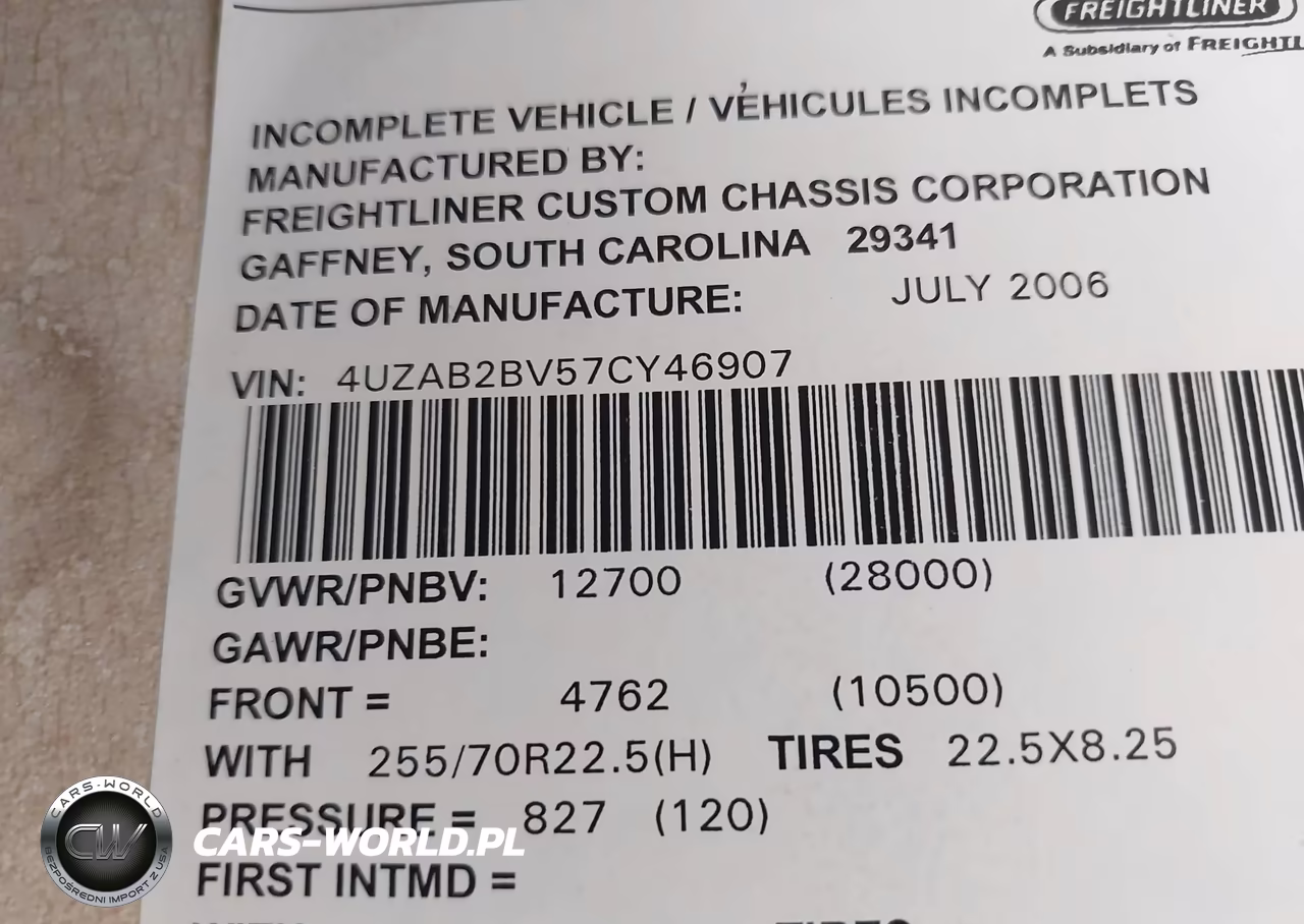 2007 Freightliner Chassis X Line Motor Home VIN:4UZAB2BV57CY46907 - 9
