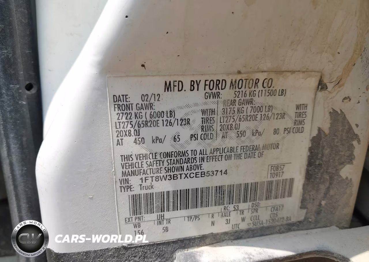 2012 Ford F-350 Lariat VIN:1FT8W3BTXCEB53714 - 9