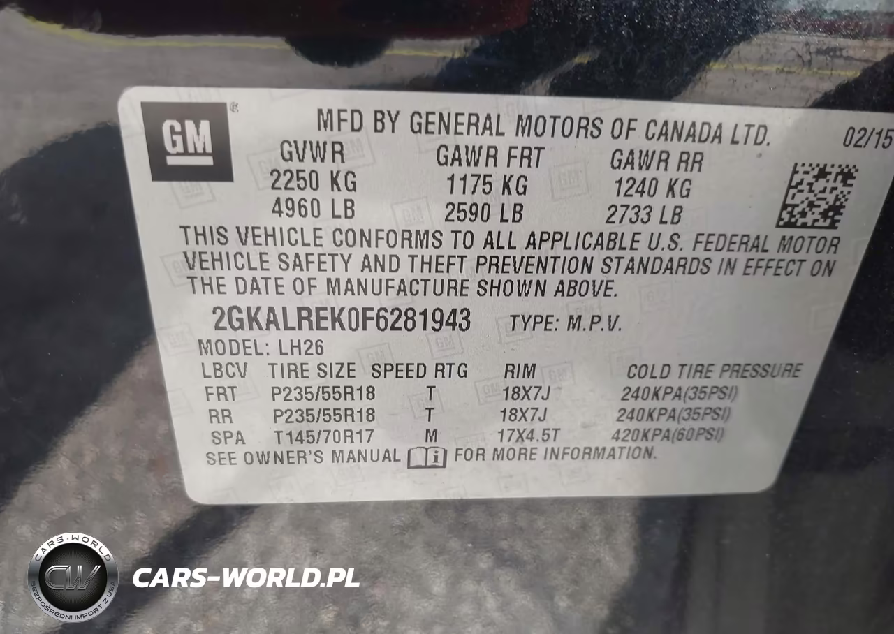 2015 GMC Terrain Sle-2 VIN:2GKALREK0F6281943 - 9