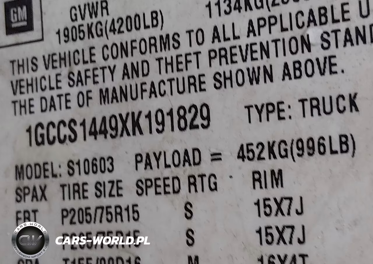 1999 Chevrolet S-10 Ls VIN:1GCCS1449XK191829 - 9
