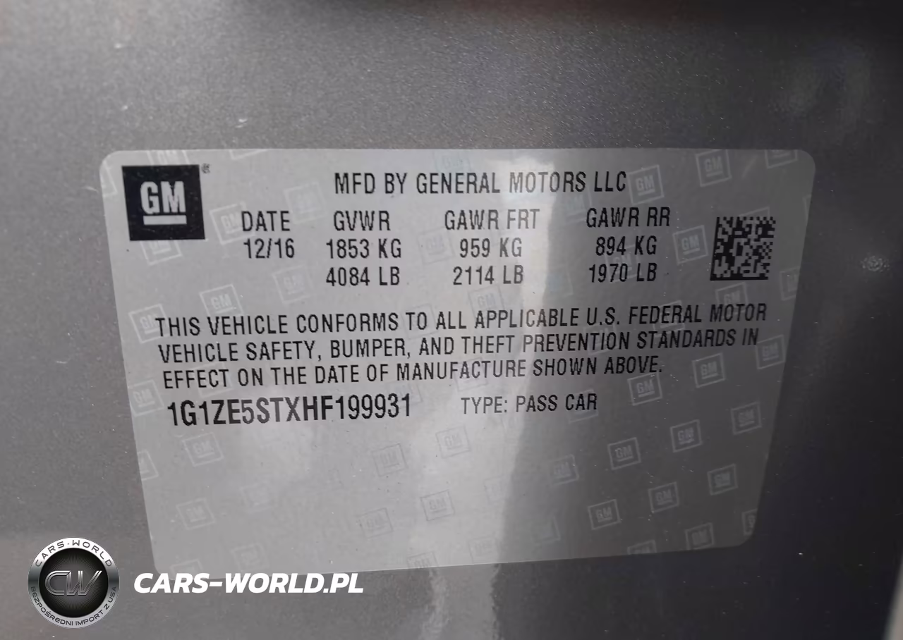 2017 Chevrolet Malibu 1Lt VIN:1G1ZE5STXHF199931 - 9