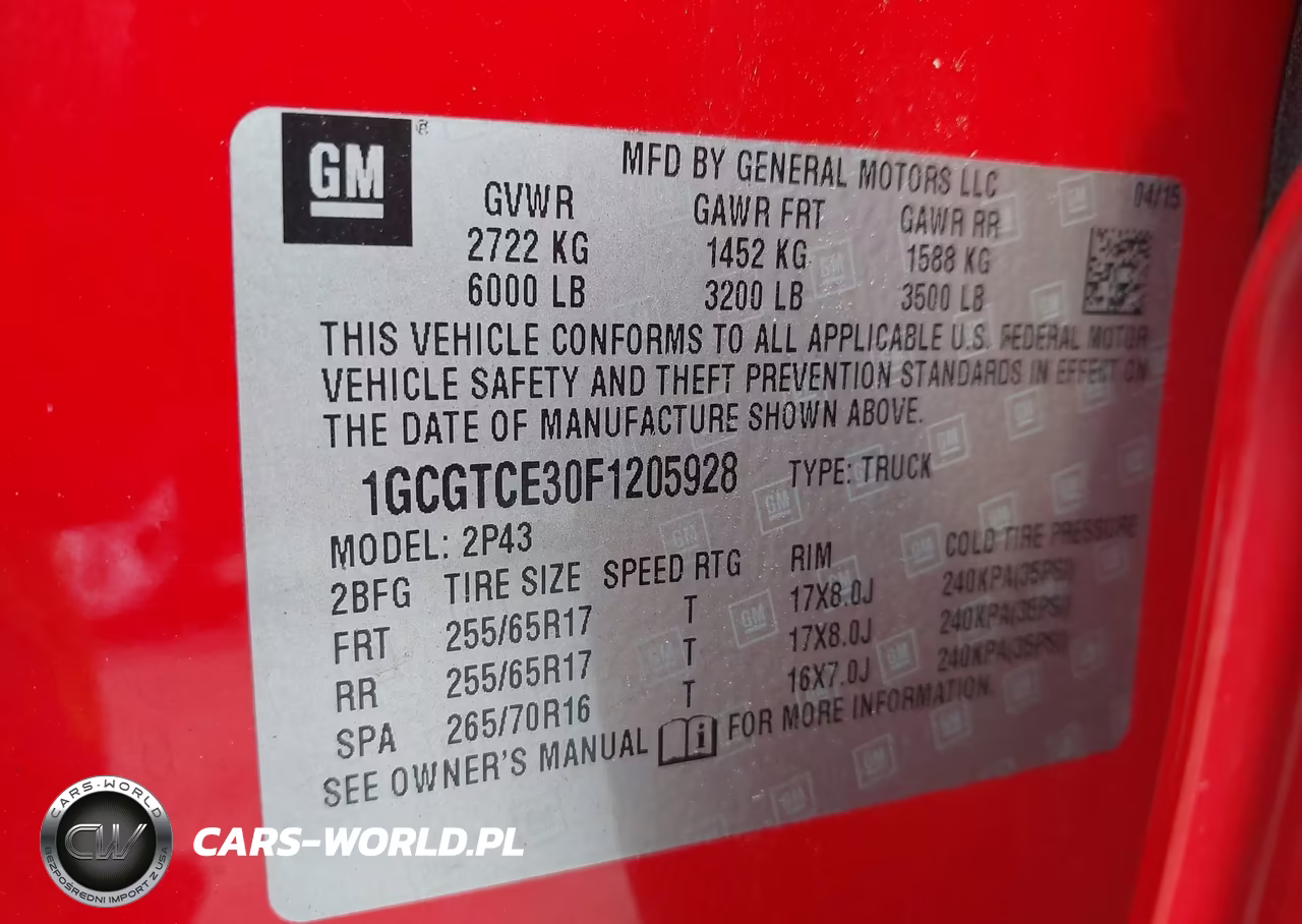 2015 Chevrolet Colorado Z71 VIN:1GCGTCE30F1205928 - 9
