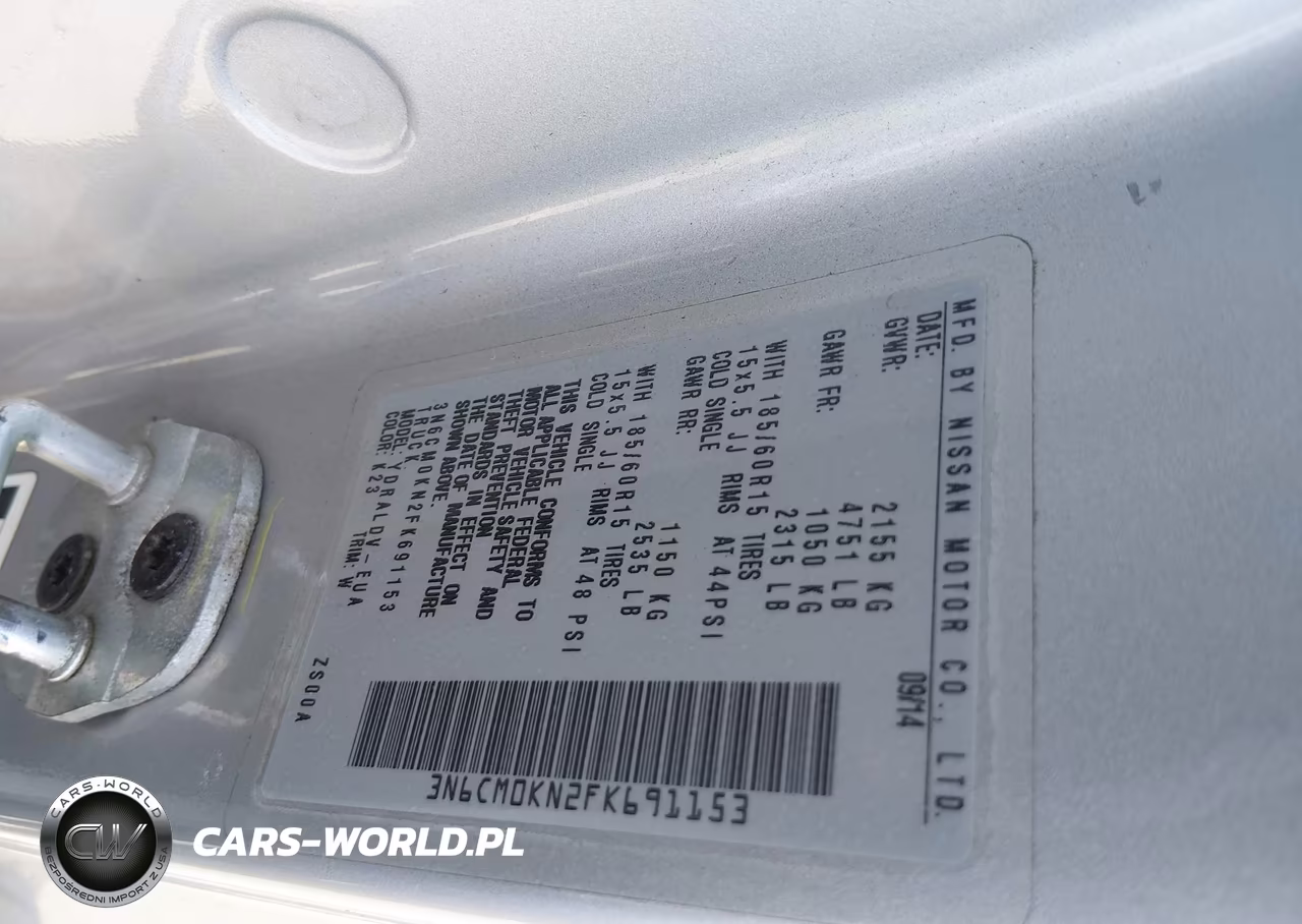 2015 Nissan Nv200 S VIN:3N6CM0KN2FK691153 - 9