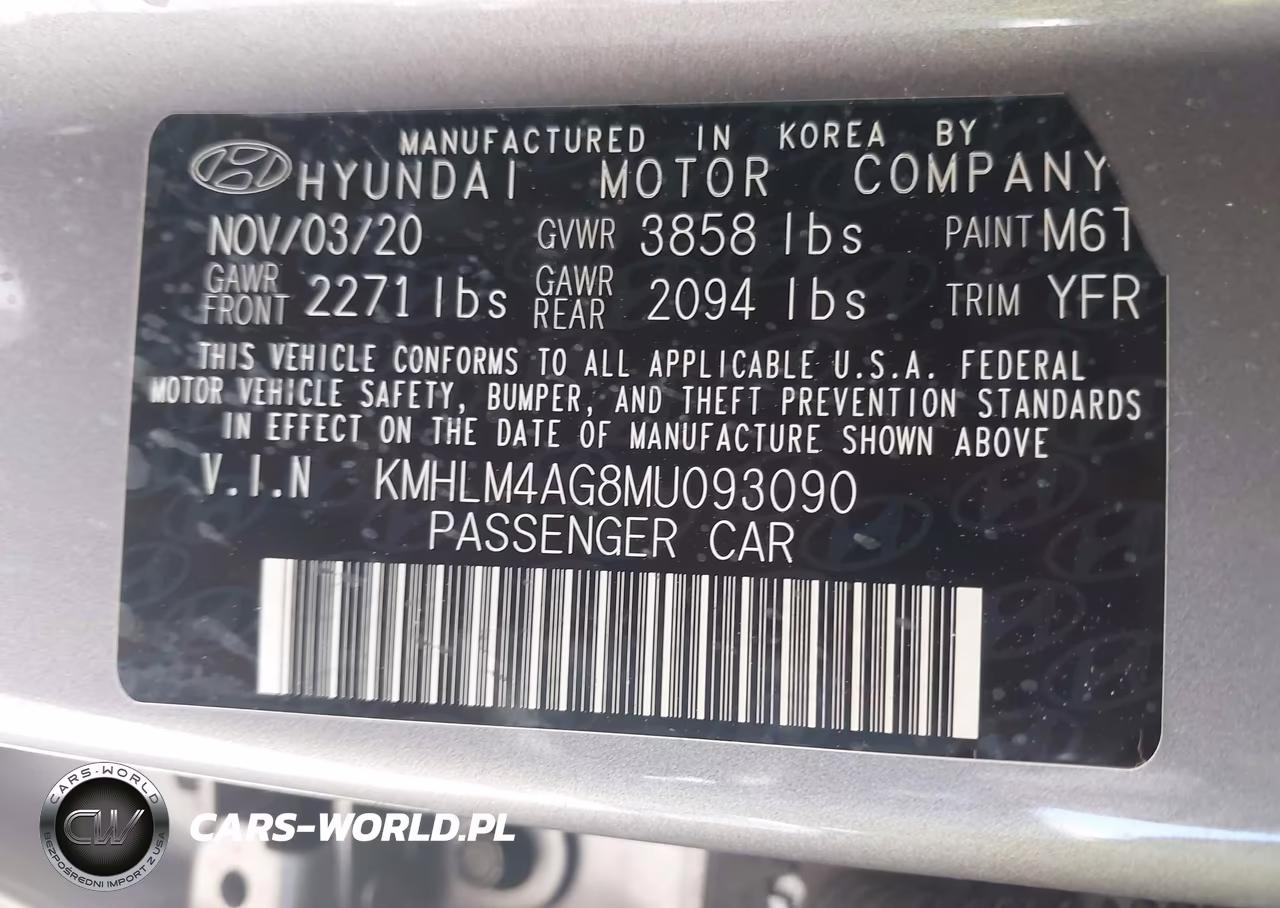 2021 Hyundai Elantra Sel VIN:KMHLM4AG8MU093090 - 9