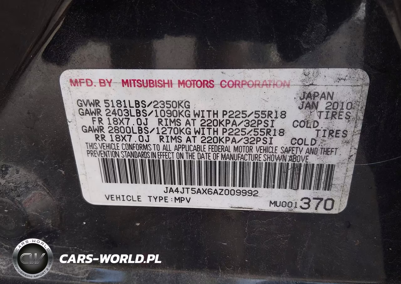 2010 Mitsubishi Outlander Gt VIN:JA4JT5AX6AZ009992 - 9