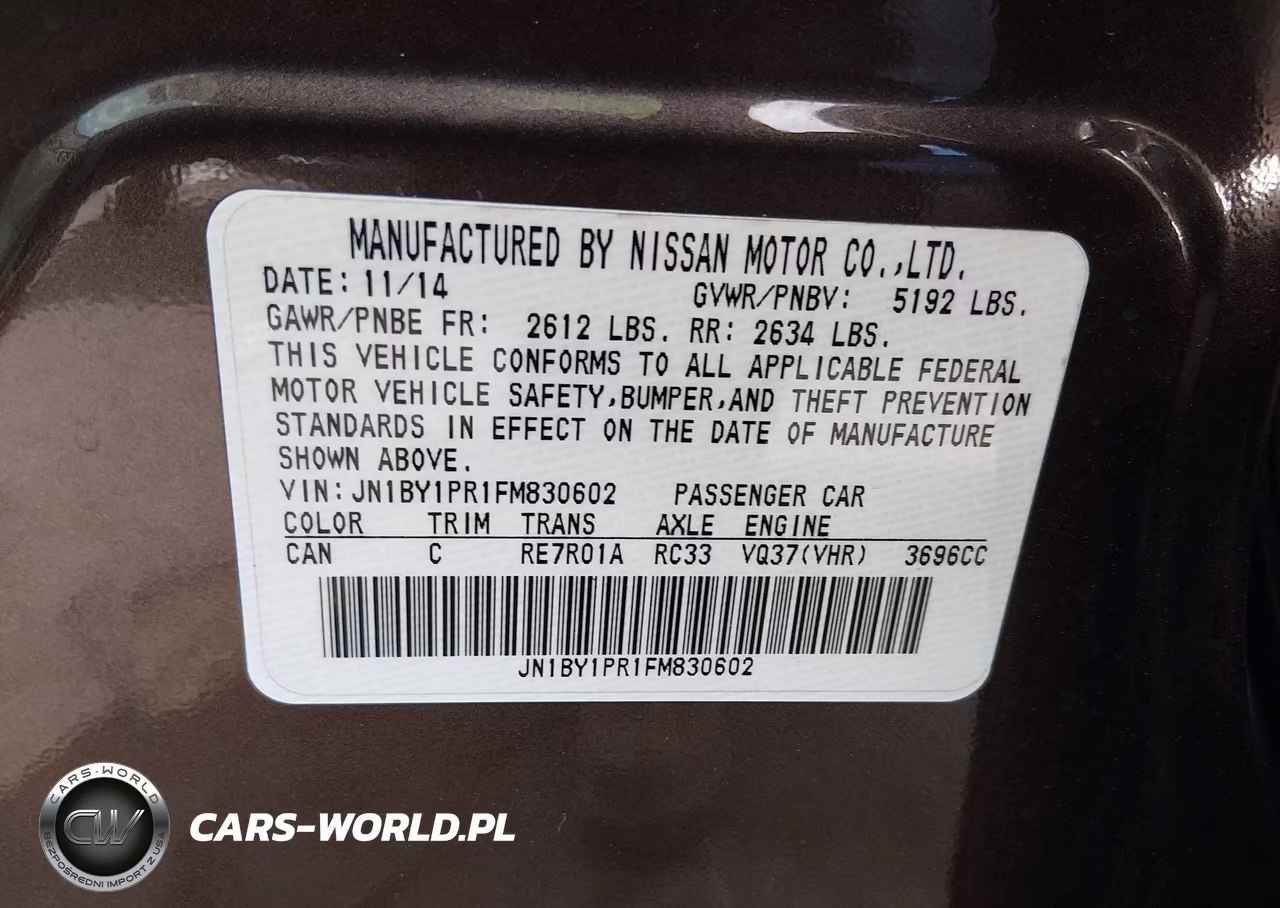 2015 Infiniti Q70L 3.7X VIN:JN1BY1PR1FM830602 - 9