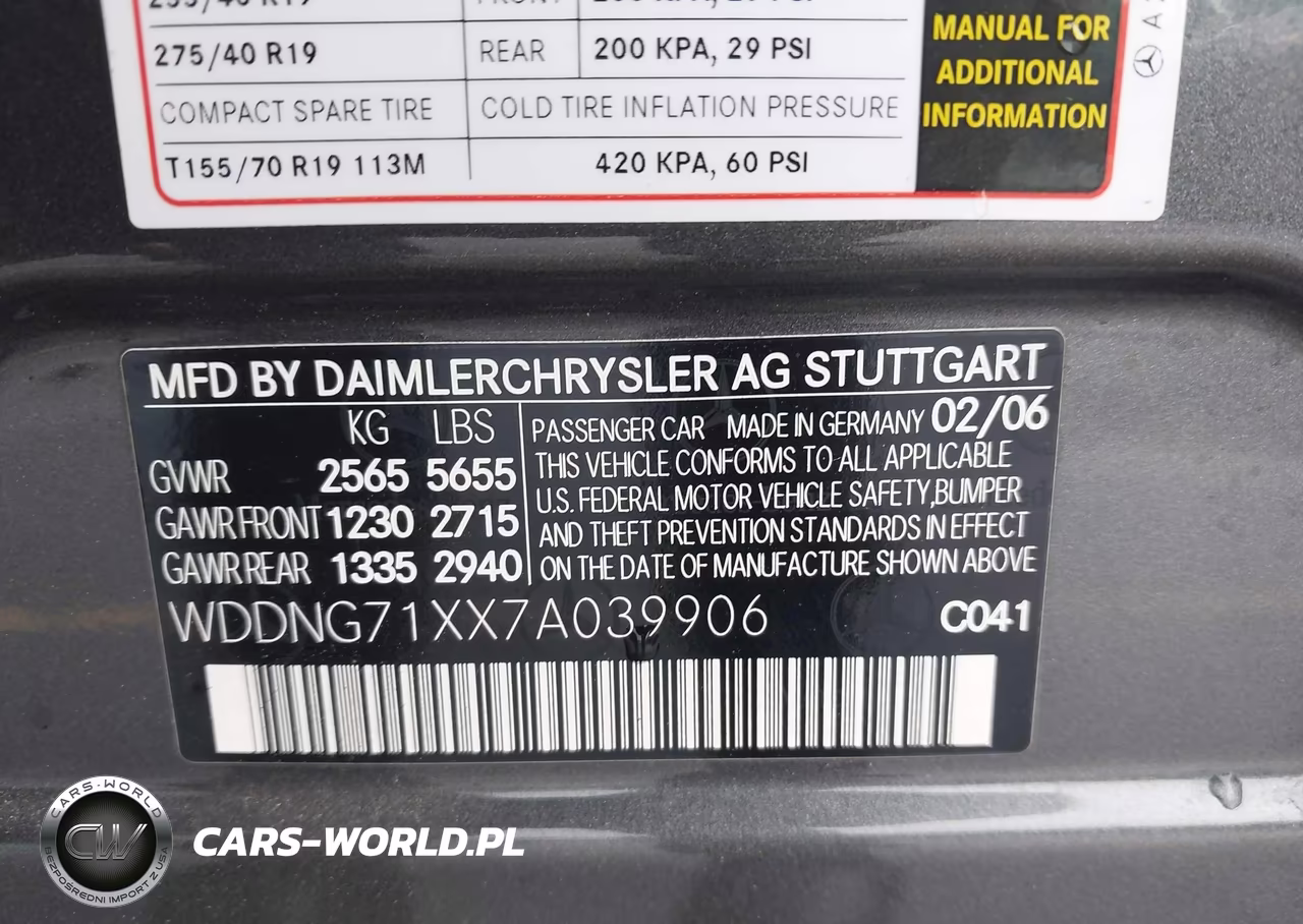 2007 Mercedes-Benz S 550 VIN:WDDNG71XX7A039906 - 9