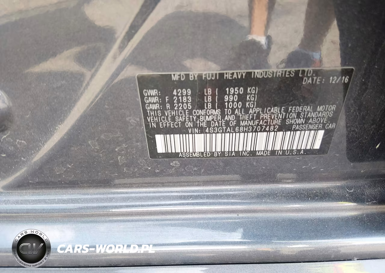2017 Subaru Impreza 2.0I Sport VIN:4S3GTAL68H3707482 - 9