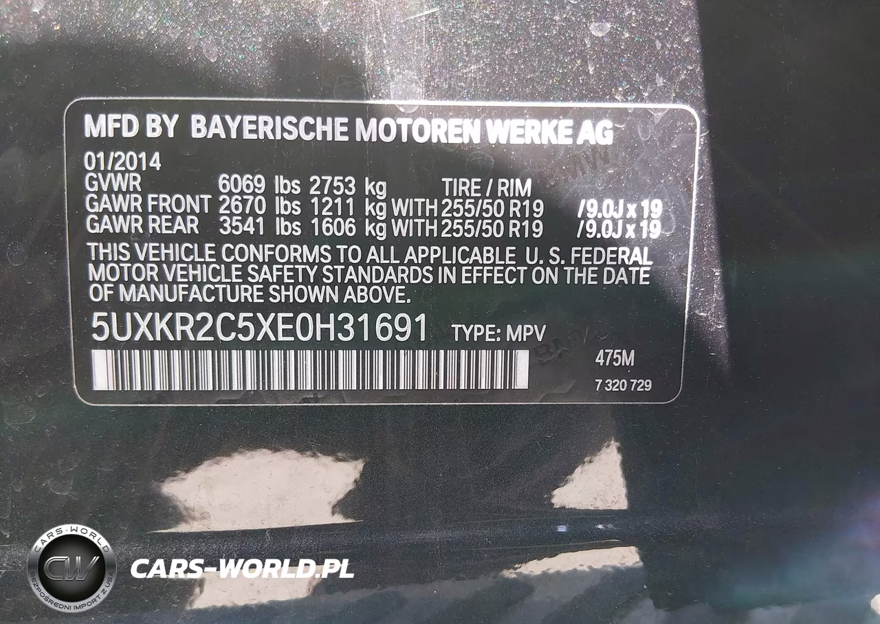 2014 BMW X5 Sdrive35I VIN:5UXKR2C5XE0H31691 - 9