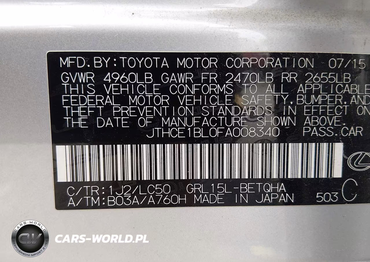 2015 Lexus Gs 350 VIN:JTHCE1BL0FA008340 - 9