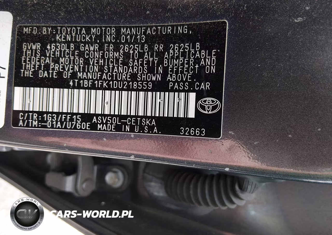 2013 Toyota Camry Se VIN:4T1BF1FK1DU218559 - 9