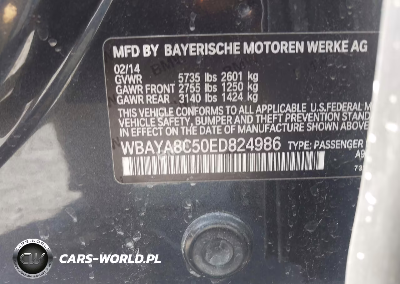 2014 BMW 750I VIN:WBAYA8C50ED824986 - 9