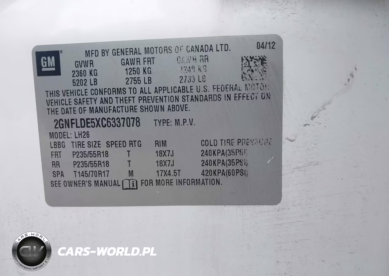 2012 Chevrolet Equinox Lt W-1Lt VIN:2GNFLDE5XC6337078 - 9