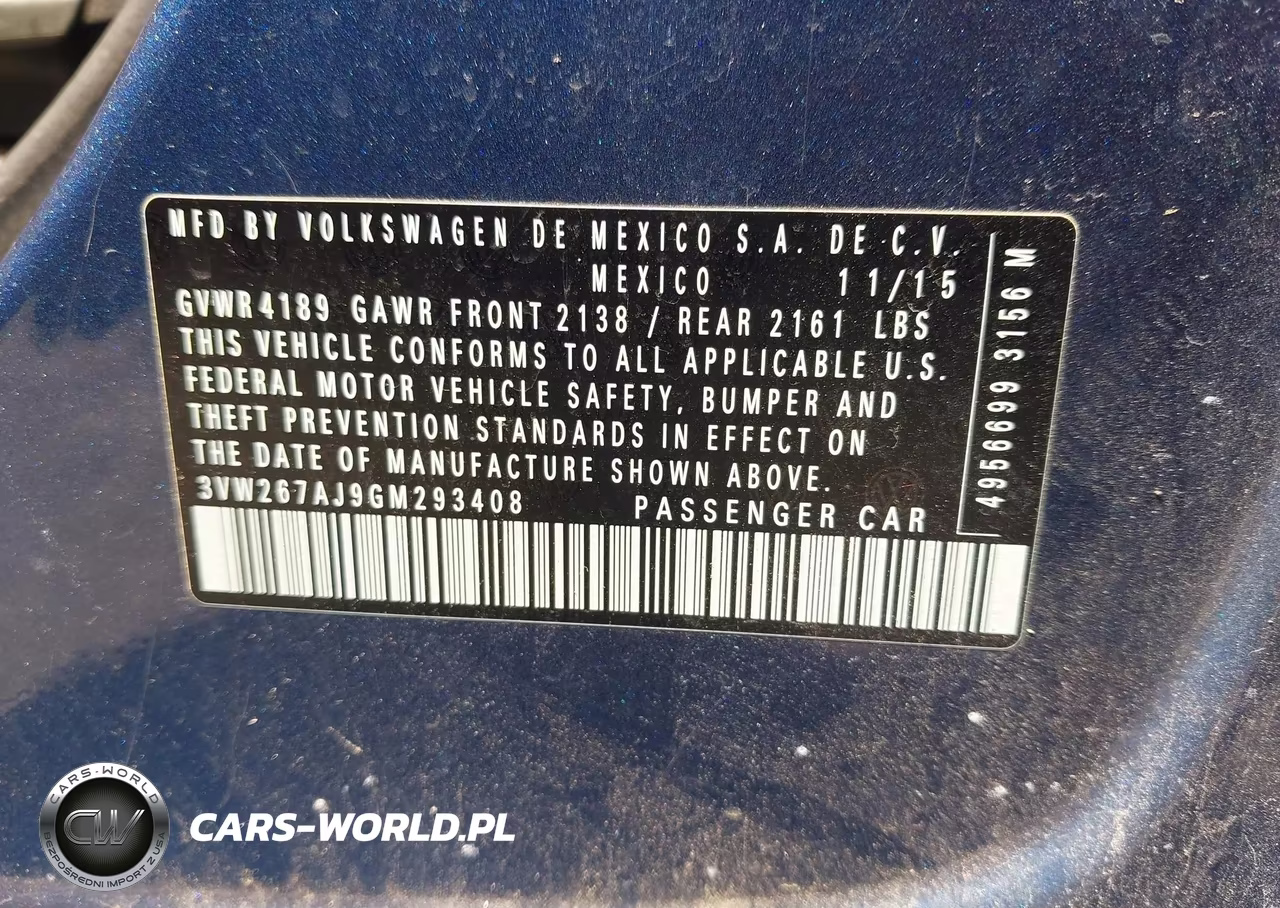 2016 Volkswagen Jetta 1.4T S VIN:3VW267AJ9GM293408 - 9