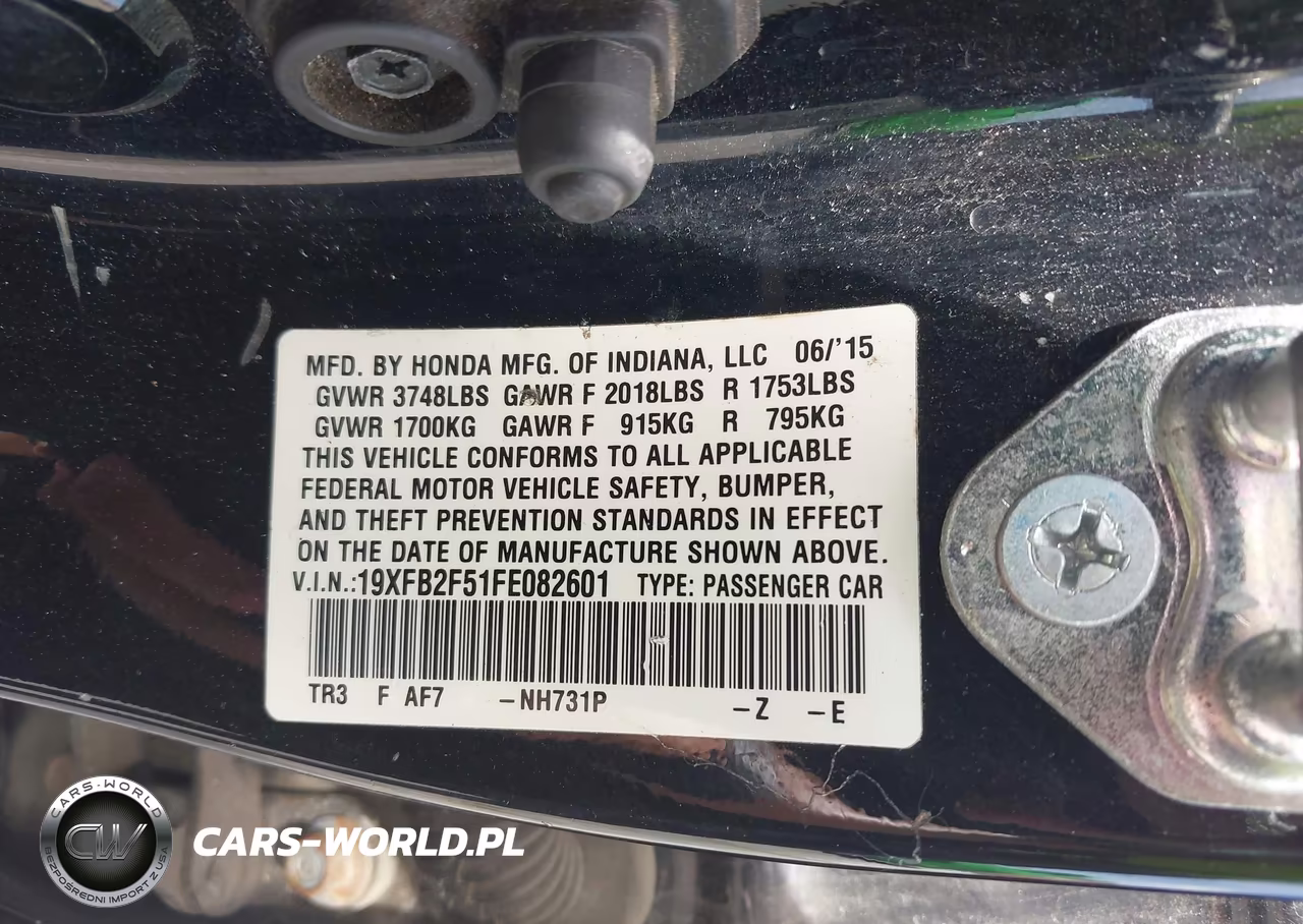 2015 Honda Civic Lx VIN:19XFB2F51FE082601 - 9
