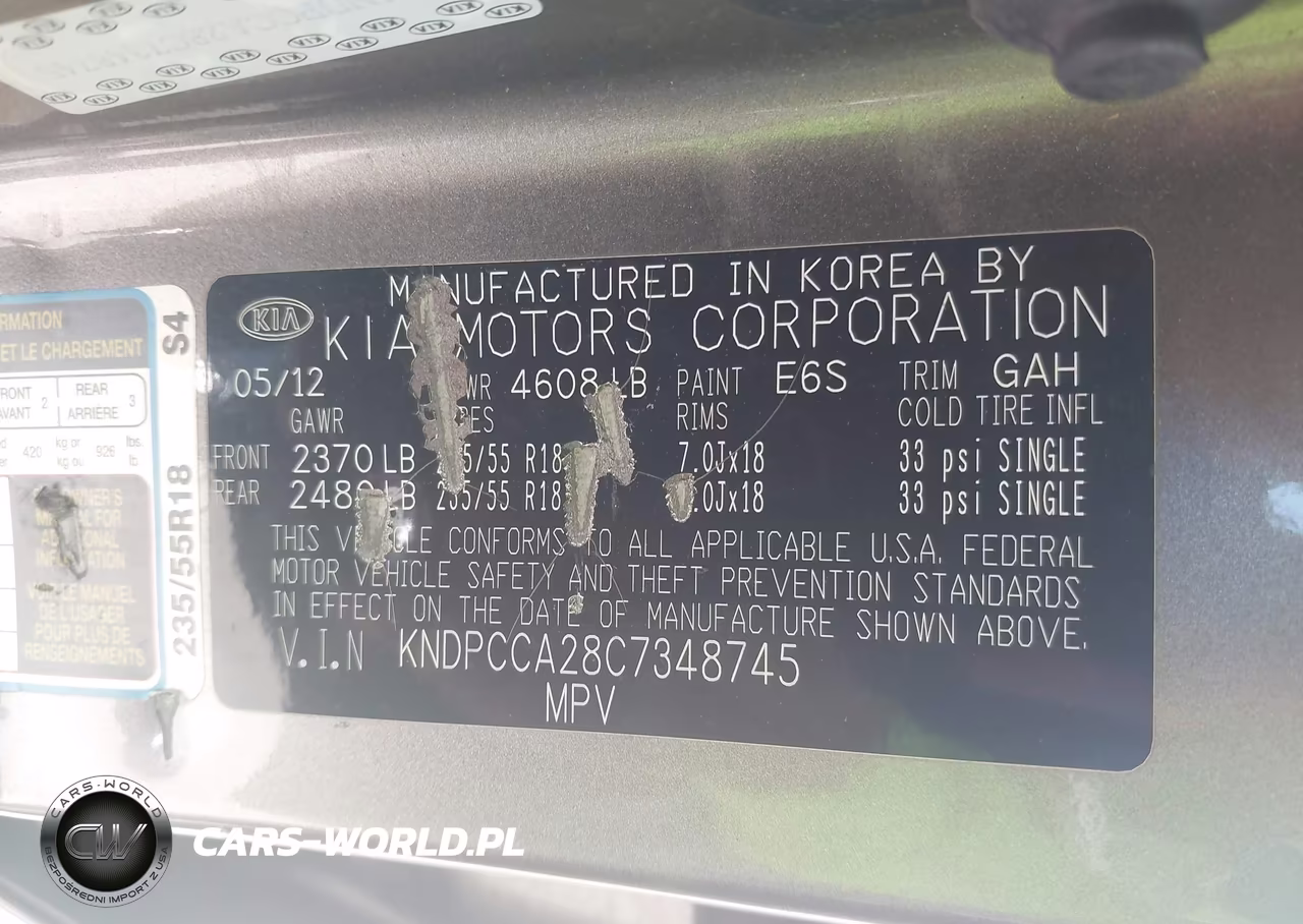 2012 Kia Sportage Ex VIN:KNDPCCA28C7348745 - 9