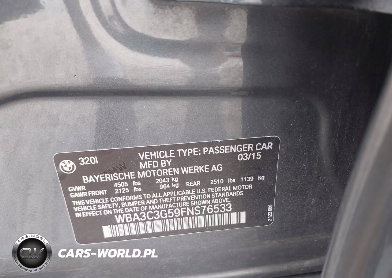 2015 BMW 320I xDrive VIN:WBA3C3G59FNS76533 - 9