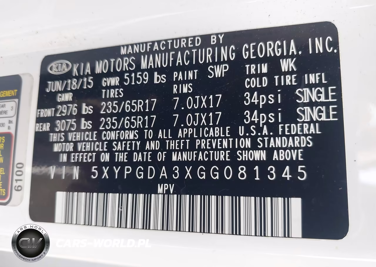 2016 Kia Sorento 2.4L Lx VIN:5XYPGDA3XGG081345 - 9