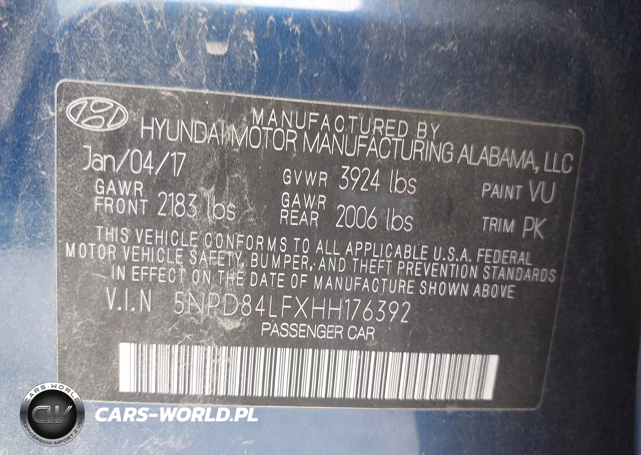 2017 Hyundai Elantra Se VIN:5NPD84LFXHH176392 - 9