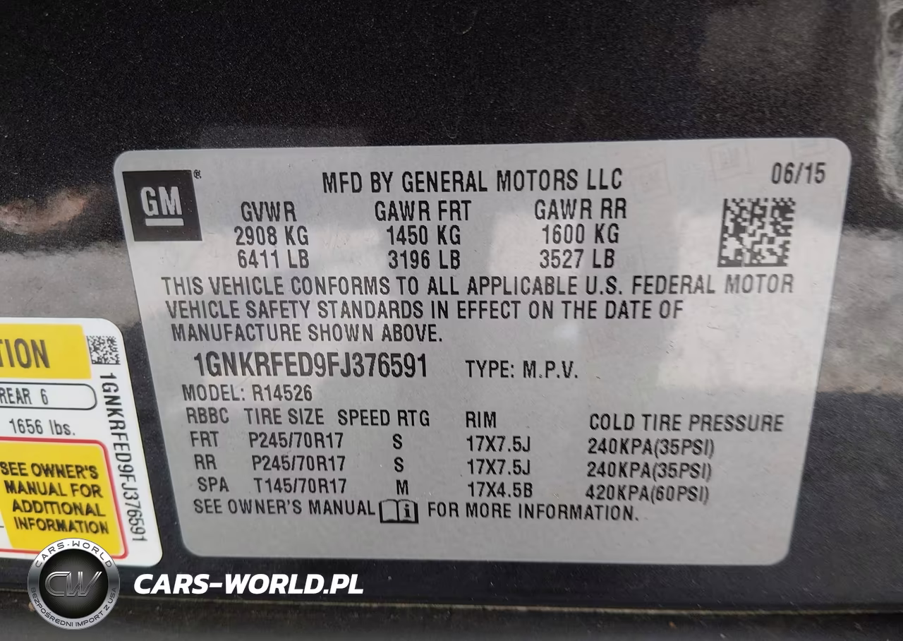2015 Chevrolet Traverse Ls VIN:1GNKRFED9FJ376591 - 9