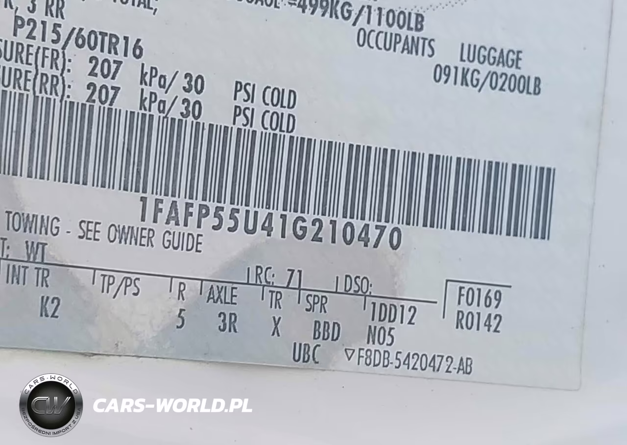 2001 Ford Taurus Ses VIN:1FAFP55U41G210470 - 9