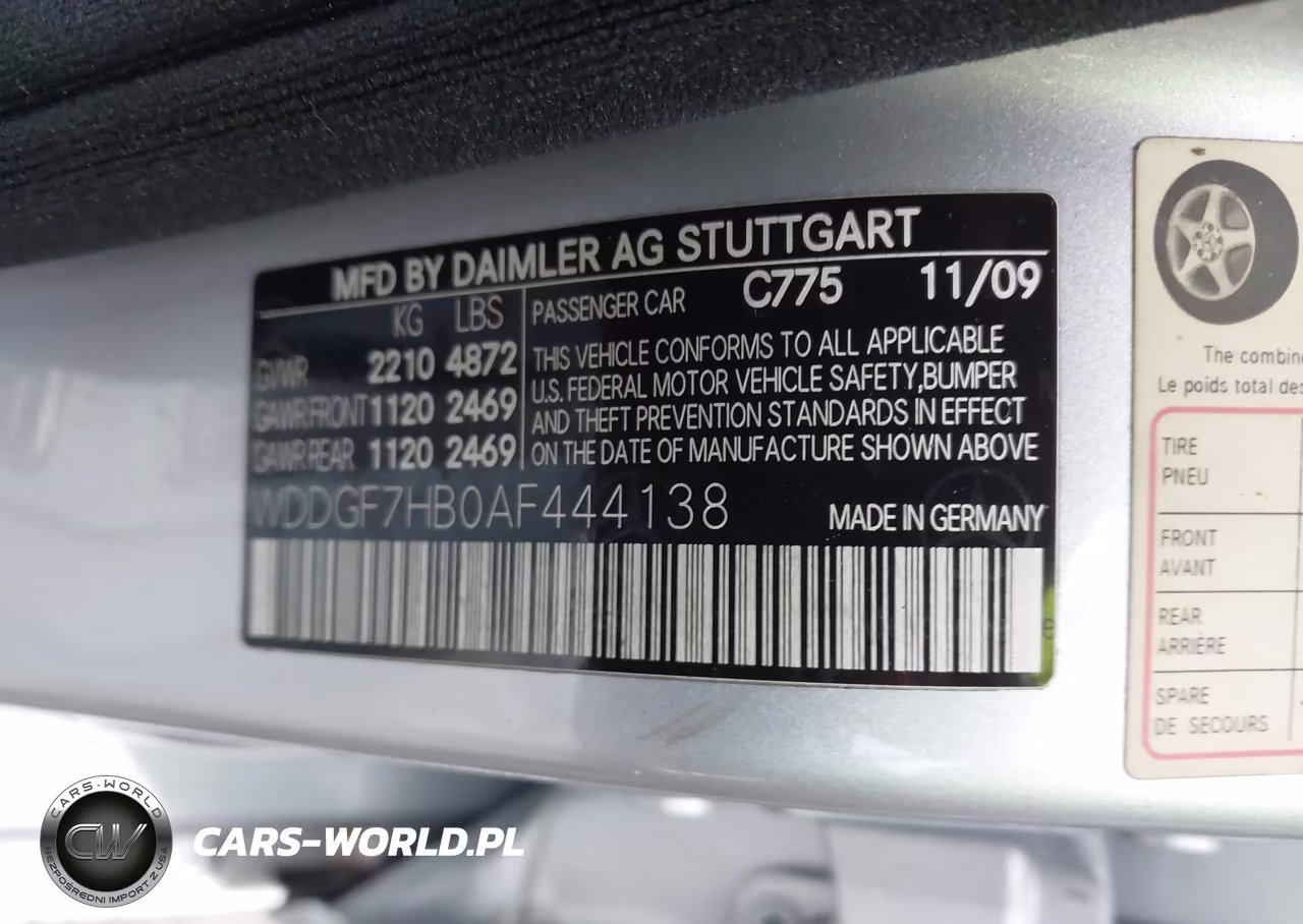 2010 Mercedes-Benz C 63 Amg VIN:WDDGF7HB0AF444138 - 9