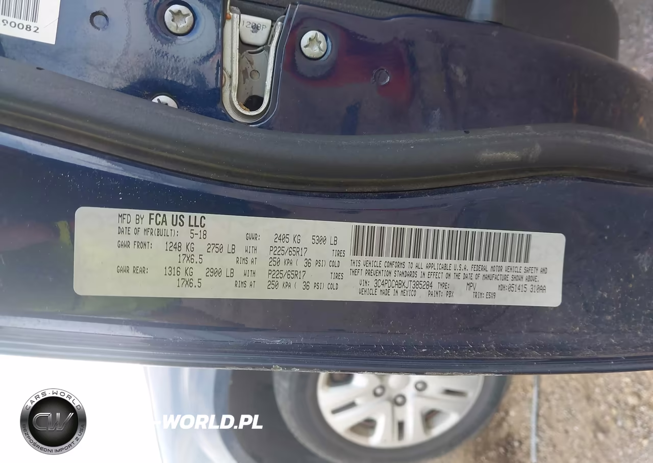 2018 Dodge Journey Se VIN:3C4PDCABXJT385284 - 9
