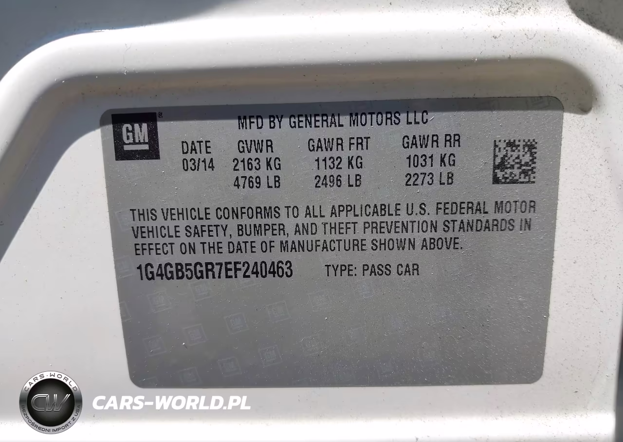 2014 Buick Lacrosse Leather Group VIN:1G4GB5GR7EF240463 - 9