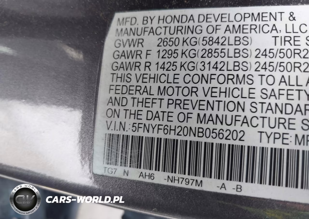 2022 Honda Pilot Awd Special Edition VIN:5FNYF6H20NB056202 - 9