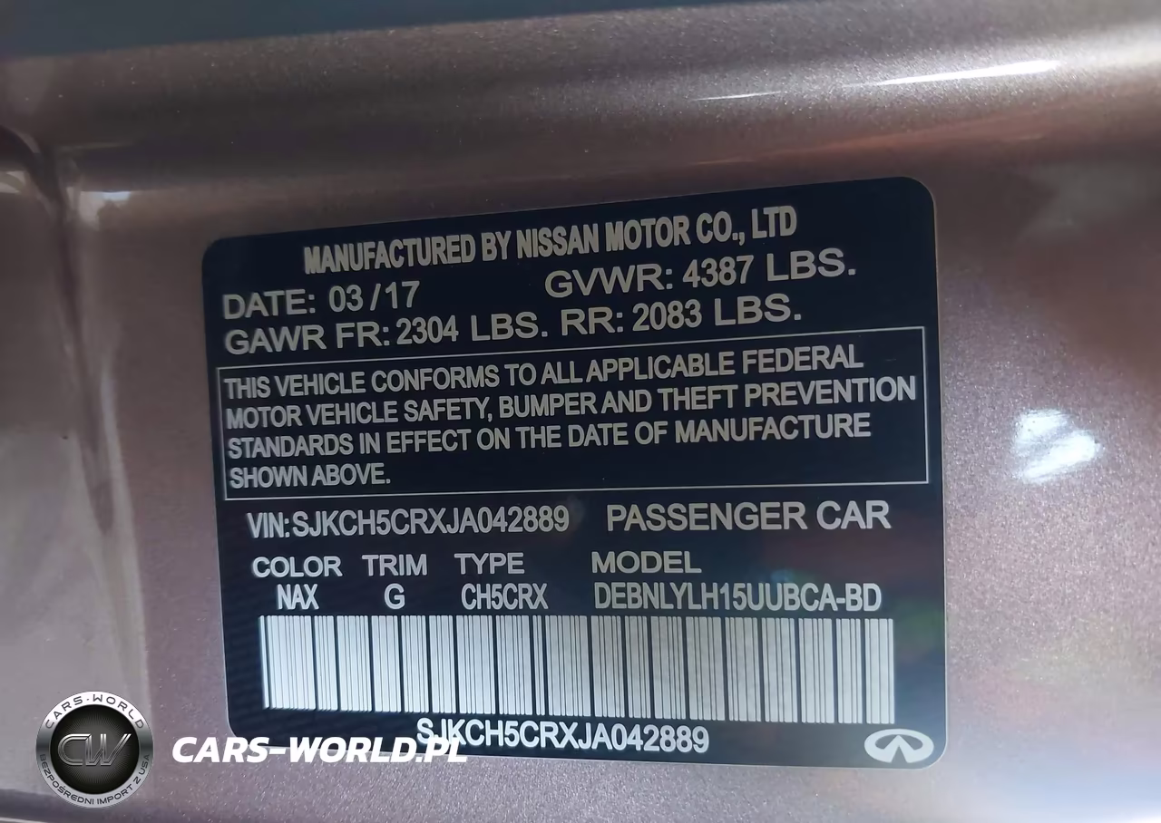 2018 Infiniti Qx30 Premium VIN:SJKCH5CRXJA042889 - 9